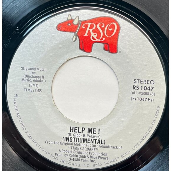 Marcy Levy & Robin Gibb Help Me! / Instrumental 45 Pop Record RSO 1047 1980 - Picture 2 of 6